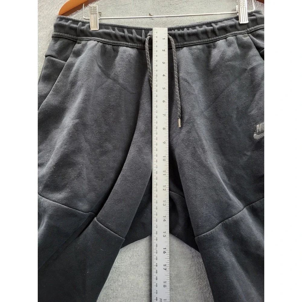 Nike Men Activewear Pants L Black Tech Fleece Jogger 26